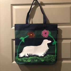 Dachshund Tote Long Hair 16”x15”